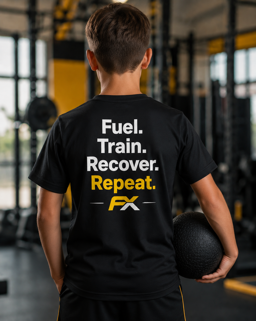 Unisex Youth Short Sleeve T-Shirt-PERFORMANCE LOGO
