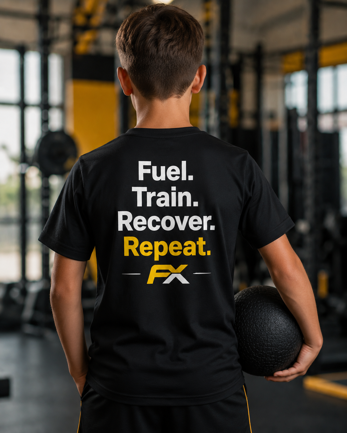 Unisex Youth Short Sleeve T-Shirt-PERFORMANCE LOGO